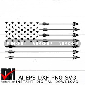 USA vlag jacht svg, USA vlag boogschieten svg, Deer Hunt samengestelde pijl en boog svg png-bestanden voor Cricut, silhouet, lasergesneden
