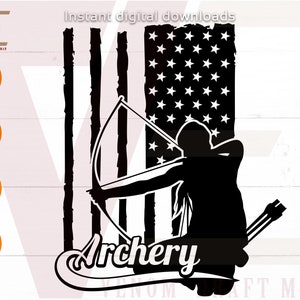 Mädchen Bogenschießen SVG DXF PNG, Hirsch Jäger Svg, Bogen bogen Jäger Svg, Jagd Svg, Amerikanische Flagge Svg, Bogen und Pfeil Svg, Bogen bogen Jagd 02
