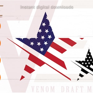 USA Flag Star SVG, Independence Day Svg, Patriotic Cut File, American Star Svg,4th of July Svg,USA Flag Svg For Cricut & Silhouette Cut file