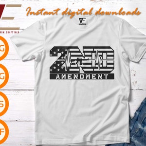2. Änderung AR15 Heartbeat SVG, Zweite Änderung SVG, Patriotisches Design Dateien für Cricut, Silhouette, Laser cut, Sublimation,dxf,eps,png,svg
