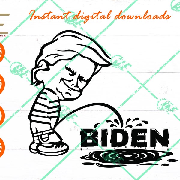 Trump Peeing on Biden Svg, Anti Joe Biden Svg, Funny Patriotic Svg Files For Cricut, Silhouette, Laser cut, Sublimation, dxf, eps, png, svg