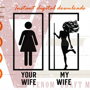Your Wife My Wife SVG, Women Shooting Pool SVG, My Wife Clipart Files For Cricut, Silhouette, Laser cut, Sublimation, dxf, eps, png, svg