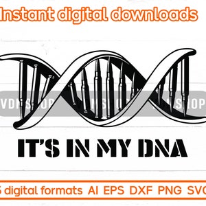 It&#39;s In My DNA svg png, 2nd Amendment Design, Patriotic Clipart Design Files For Cricut, Silhouette, Laser cut,Sublimation