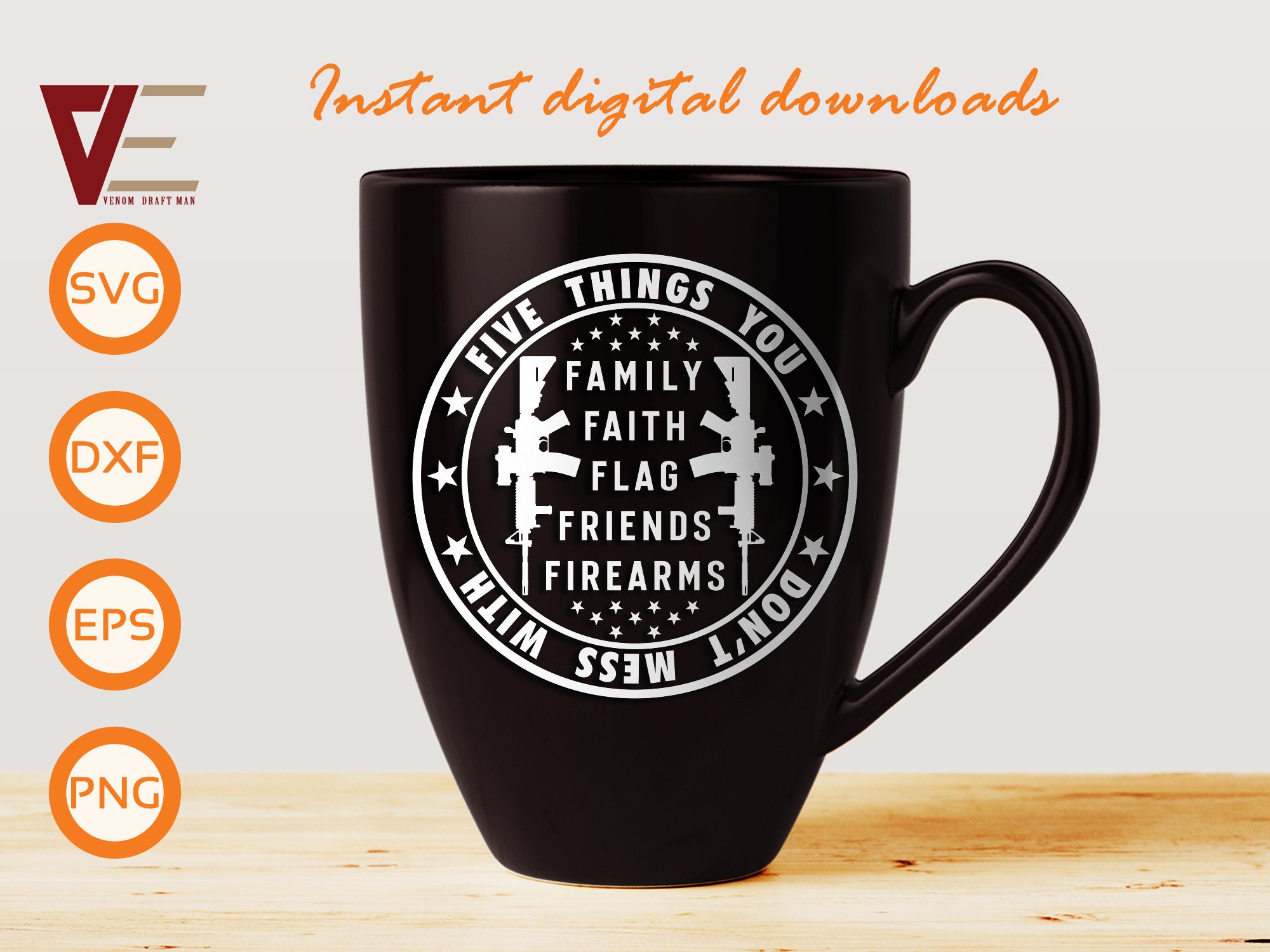 Faith Family Friends Flag Firearms Svg Second Amendment - Etsy