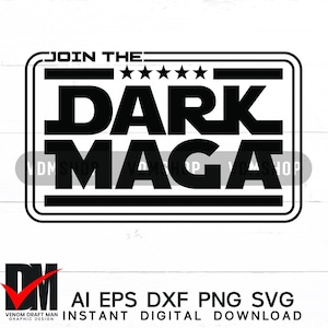 Svg MAGA foncé, Maga svg, svg Trump Felon, Trump 2024 svg pour Cricut, Silhouette, découpe laser, sublimation, dxf, eps, png, svg