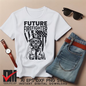 Zukünftiger Feuerwehrmann svg, Patriotische US-Flaggenfeuerwehr, Feuerwehrmann-Svg-Dateien für Cricut, Laser-Schnitt, Sublimation, Heißpresse, svg, png, dxf