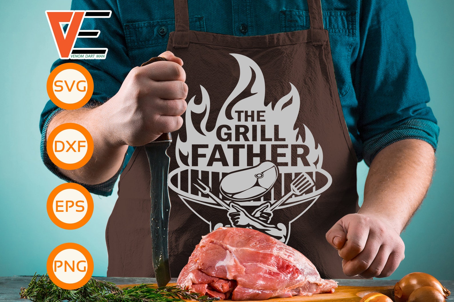 Free Free 219 Grillfather Father&#039;s Day Apron Svg SVG PNG EPS DXF File