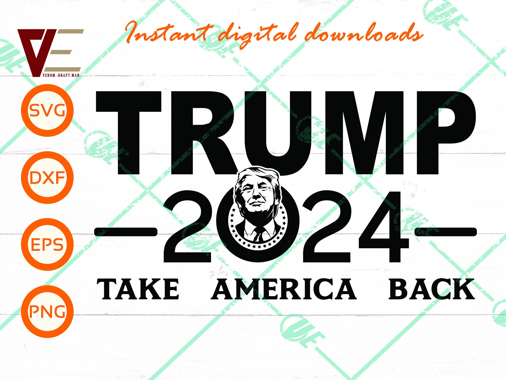 Trump 2024 Trump Take America Back Svg, Make America Great Again Svg Files For Cricut, Silhouette, Laser cut, Sublimation, dxf, eps, png,svg