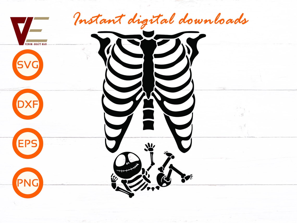 Baby Skeleton SVG Pregnant Skeleton SVG Maternity Baby - Etsy