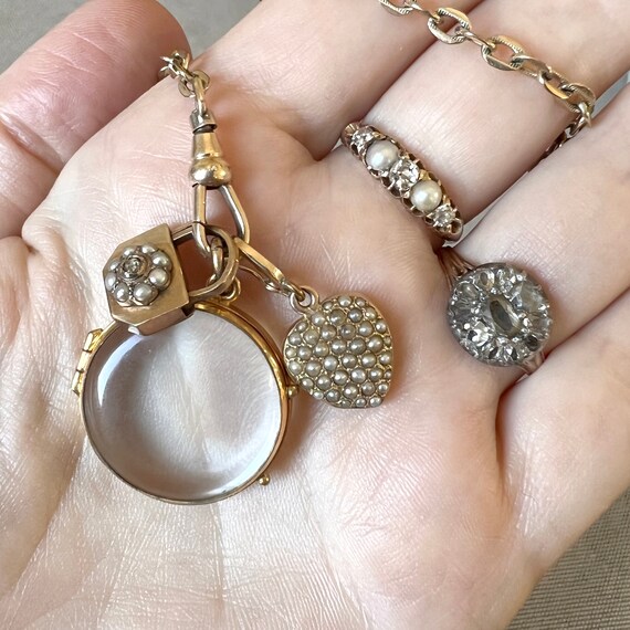 Victorian / Edwardian Seed Pearl Locket - image 2