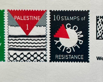 Stamp of Resistance - Real Stamp valid in Switzerland with Palestine Design
