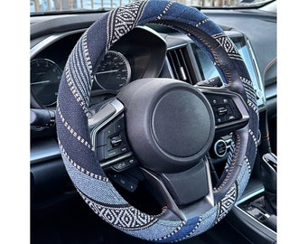 Mexican Serape Blanket Car Steering Wheel Cover for Vehicles, 15 inches Nonslip Steering Wheel Cover, Gift for Her/Him