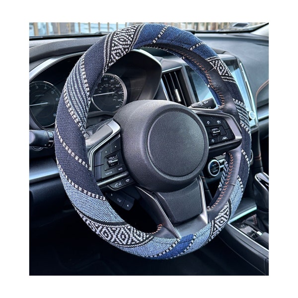 Mexican Serape Blanket Car Steering Wheel Cover for Vehicles, 15 inches Nonslip Steering Wheel Cover, Gift for Her/Him