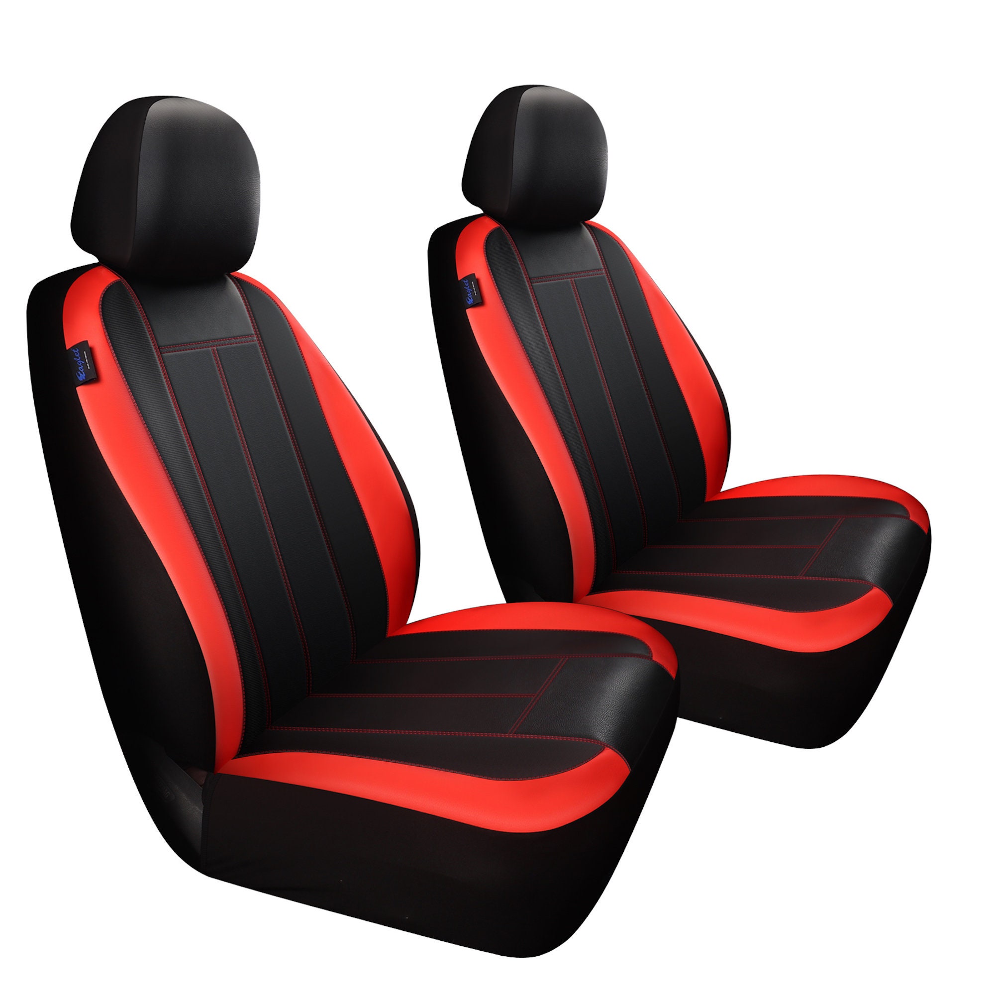 FLEXZON Red Black Sporty PU Leather Full Set Seat Covers India