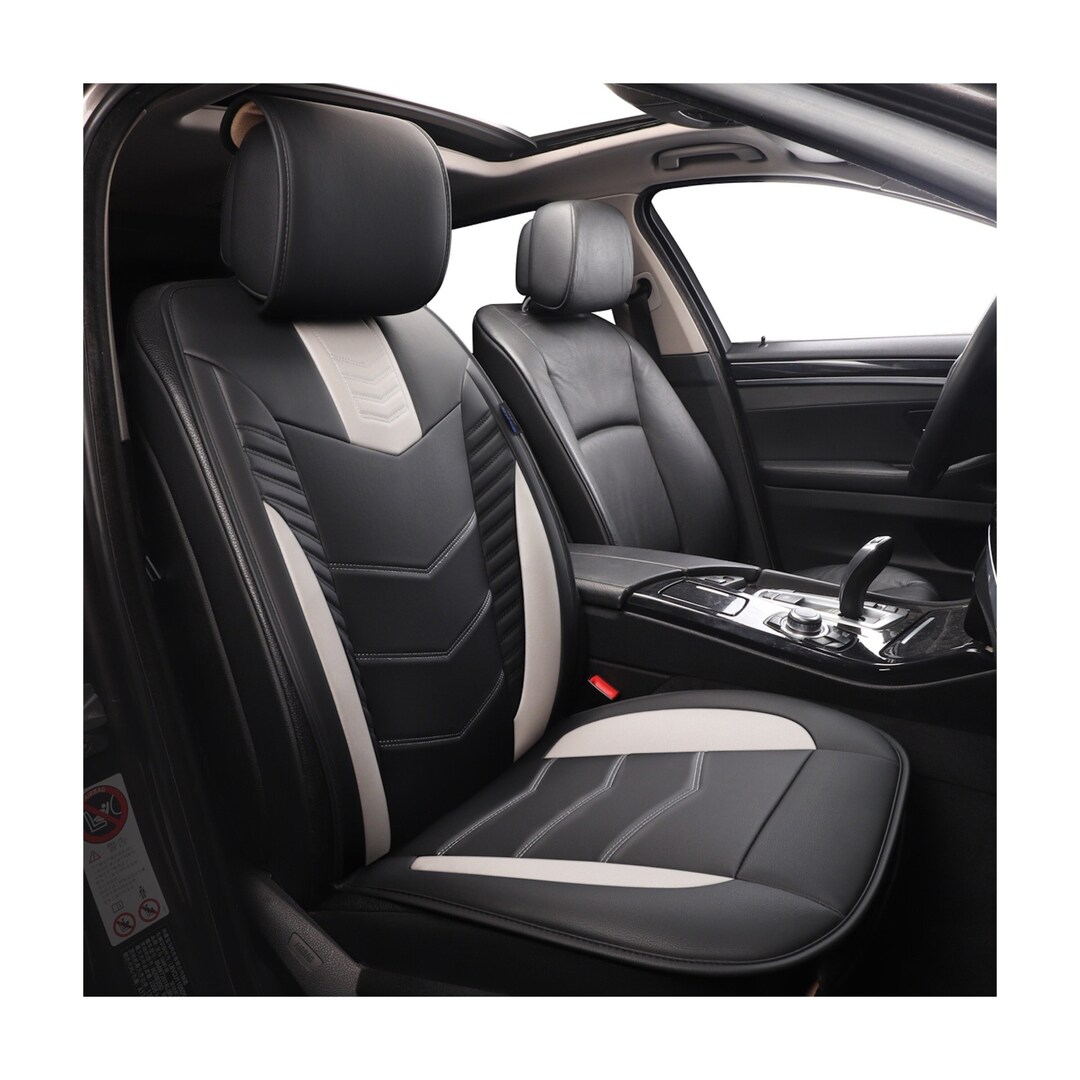 Gray Luxury Leatherette Sporty Sideless Car Seat Cover for Etsy