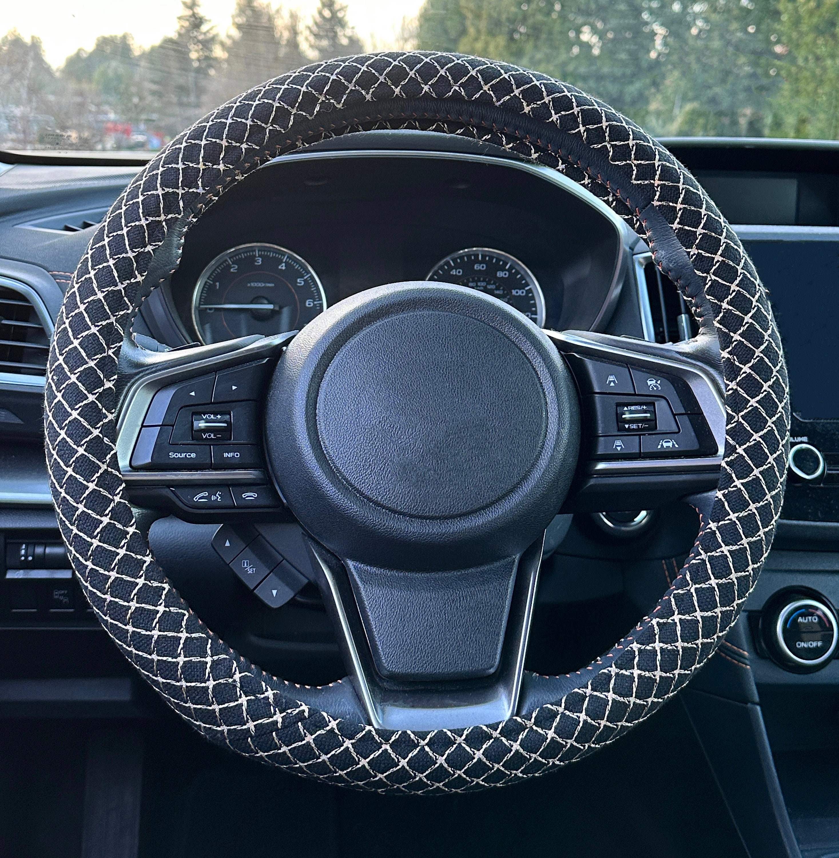 Steering Rack Wool Luxurious Wool Tweed Car Steering Wheel Cover for Vehicles, Cute Car ...