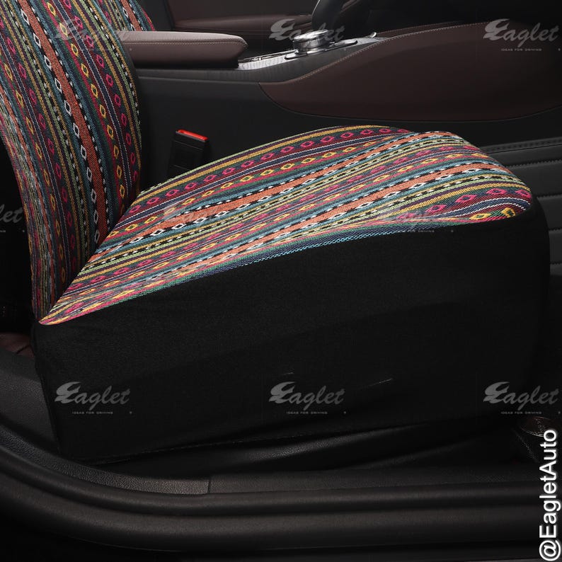 Peruanische 6-teilige gewebte Decke Handmade Full Set Autositzbezüge für Fahrzeuge, Auto Vorder- und Rücksitzbezüge, Geschenke für Sie / Ihn Bild 9