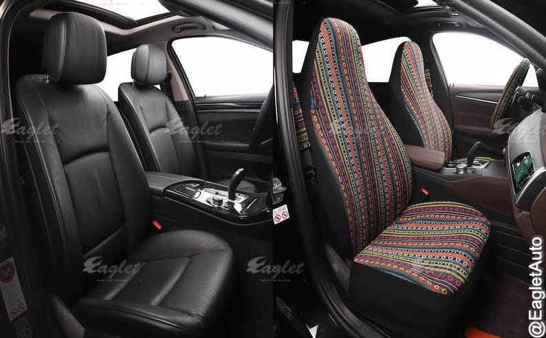 Peruanische 6-teilige gewebte Decke Handmade Full Set Autositzbezüge für Fahrzeuge, Auto Vorder- und Rücksitzbezüge, Geschenke für Sie / Ihn Bild 4