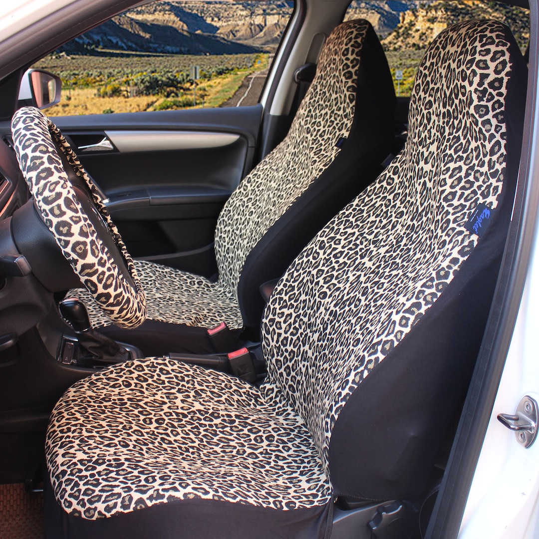 Teal Pink Leopard Pet Car Seat Cover main image 1