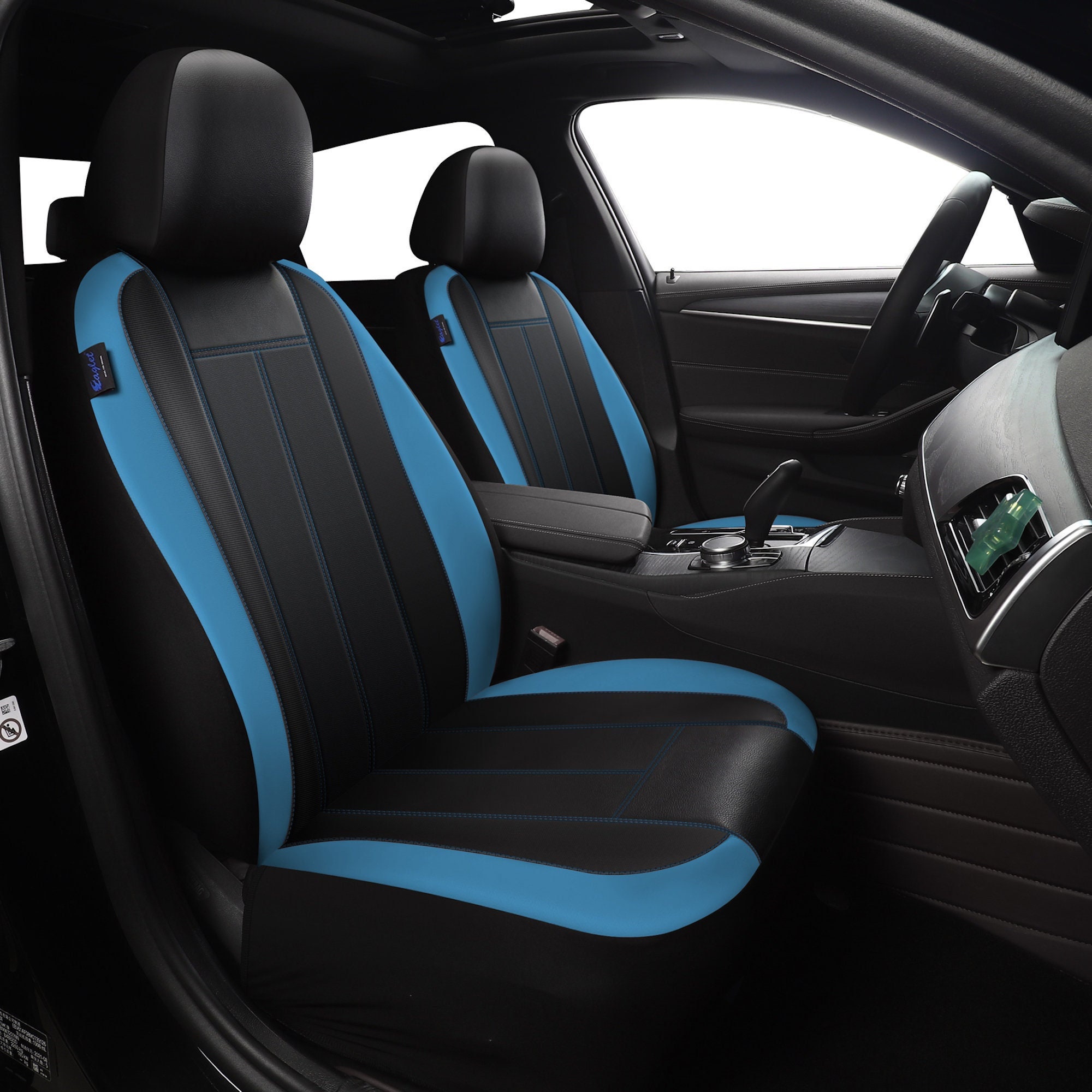 Buy Sporty Black/blue Handmade Premium PVC Leather Full Set Car Seat Covers  for Vehicles, Sedans, Suvs, Trucks and Vans Online in India 