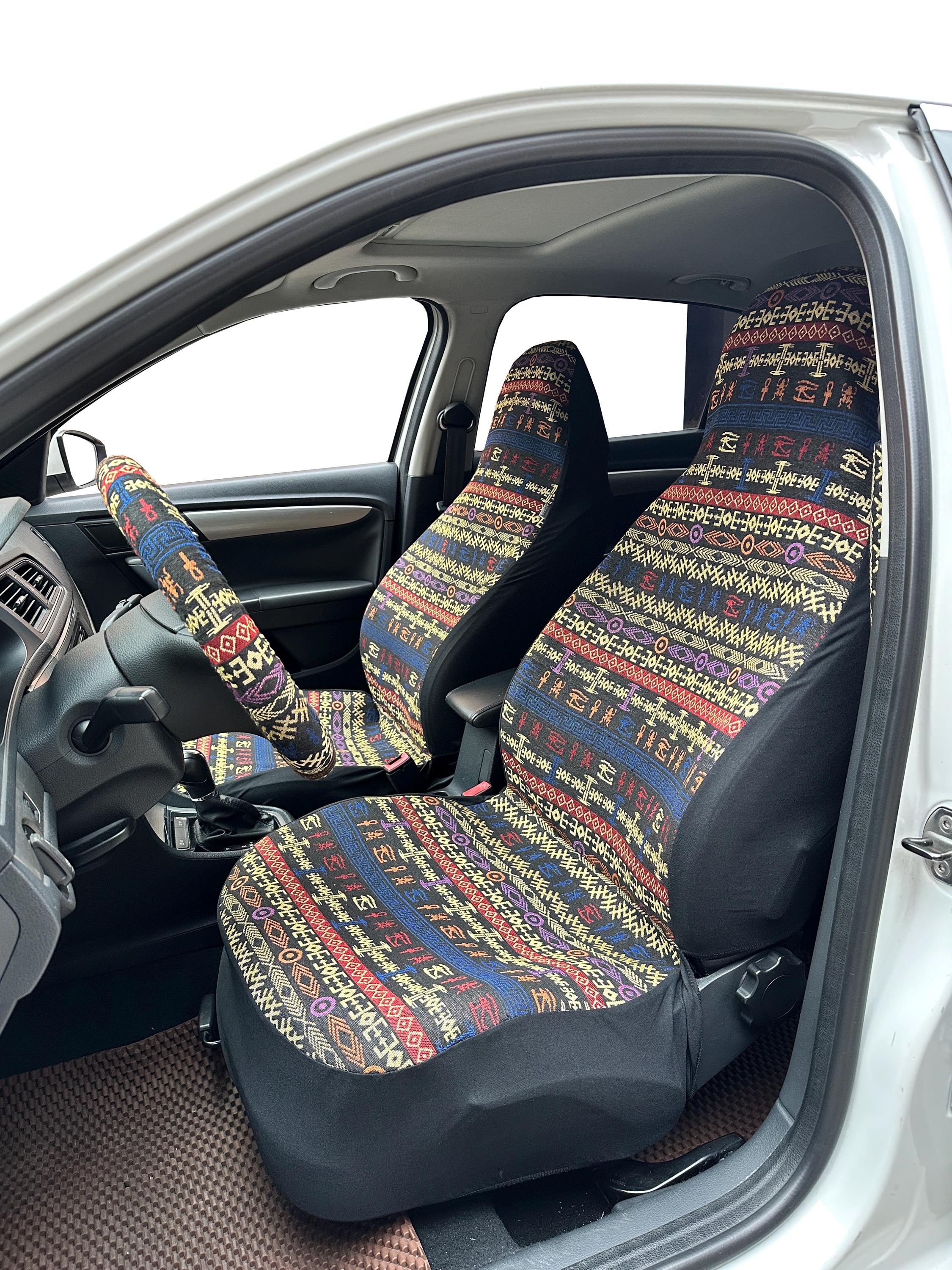 thumbnail interactive-video image 1 of BDK Baja Style Blanket Car Seat Covers - Full Set For Auto, Truck, Van, SUV 1 of 5