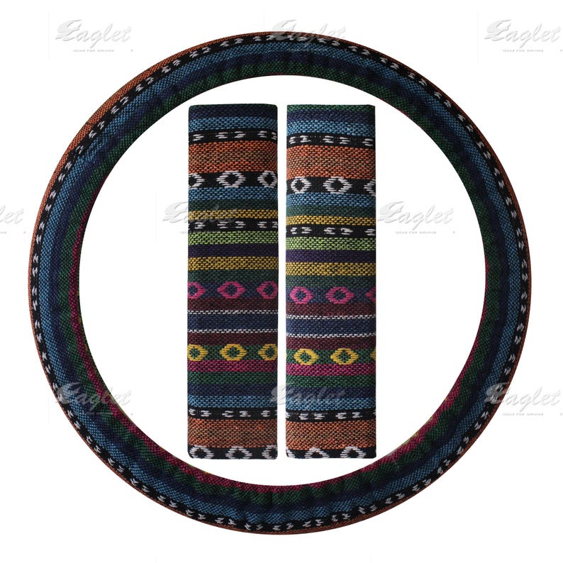 Peruanische 6-teilige gewebte Decke Handmade Full Set Autositzbezüge für Fahrzeuge, Auto Vorder- und Rücksitzbezüge, Geschenke für Sie / Ihn Bild 6