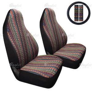 Peruanische 6-teilige gewebte Decke Handmade Full Set Autositzbezüge für Fahrzeuge, Auto Vorder- und Rücksitzbezüge, Geschenke für Sie / Ihn Bild 3