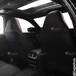Peruanische 6-teilige gewebte Decke Handmade Full Set Autositzbezüge für Fahrzeuge, Auto Vorder- und Rücksitzbezüge, Geschenke für Sie / Ihn Bild 10