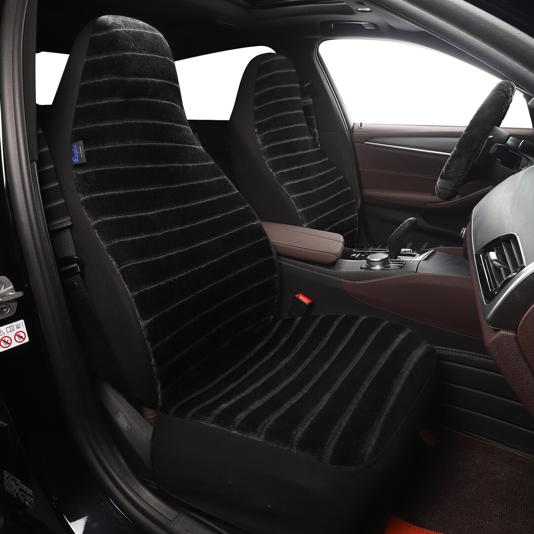 Soft Faux Fur Fuzzy Car Seat Covers 6piece Sheepskin Front Etsy