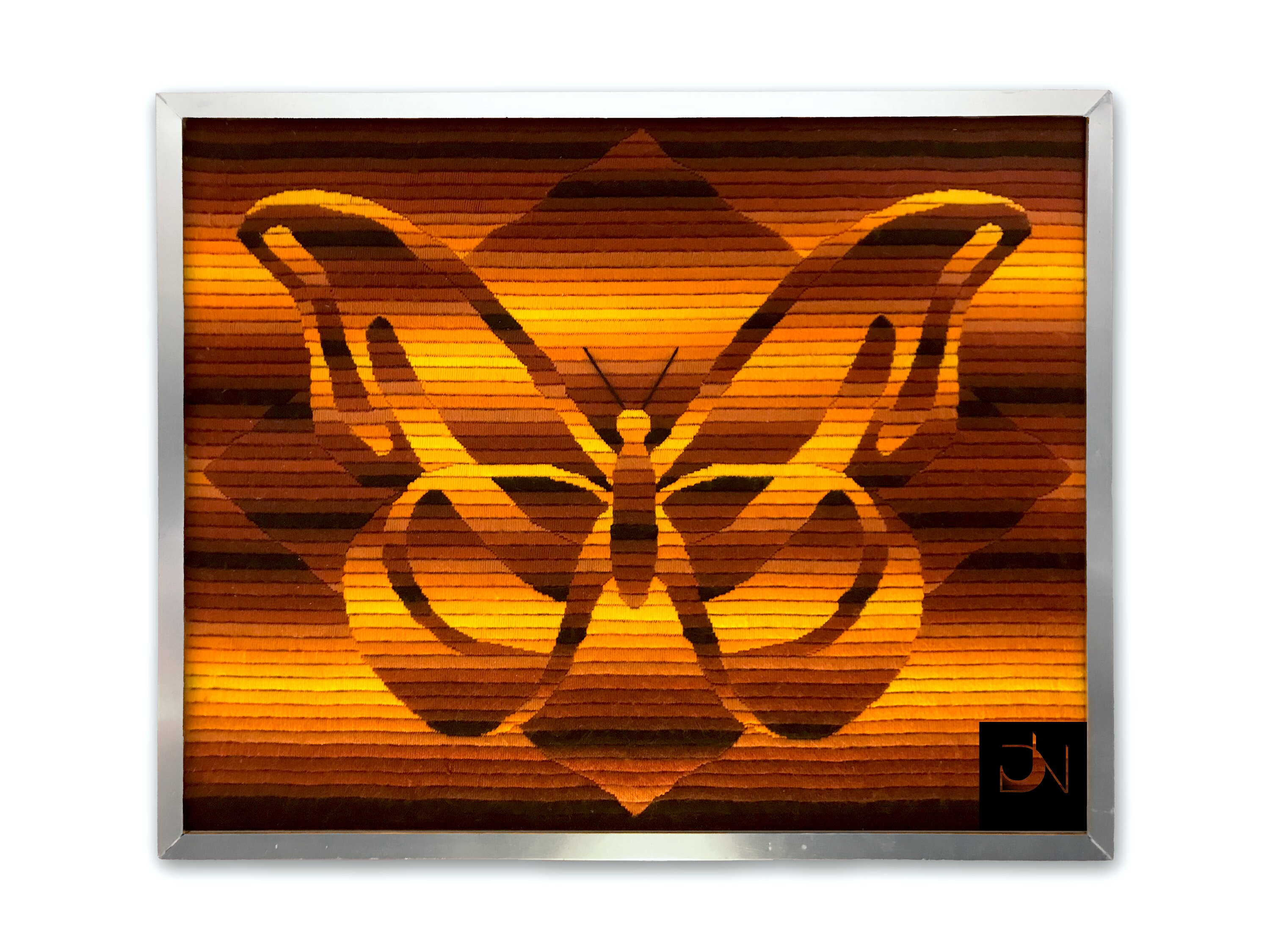 Priam de Patrice Allart, France 70's/Tapisserie Tableau, Art Cinétique, Pop Art, Op Mid-Century 1960