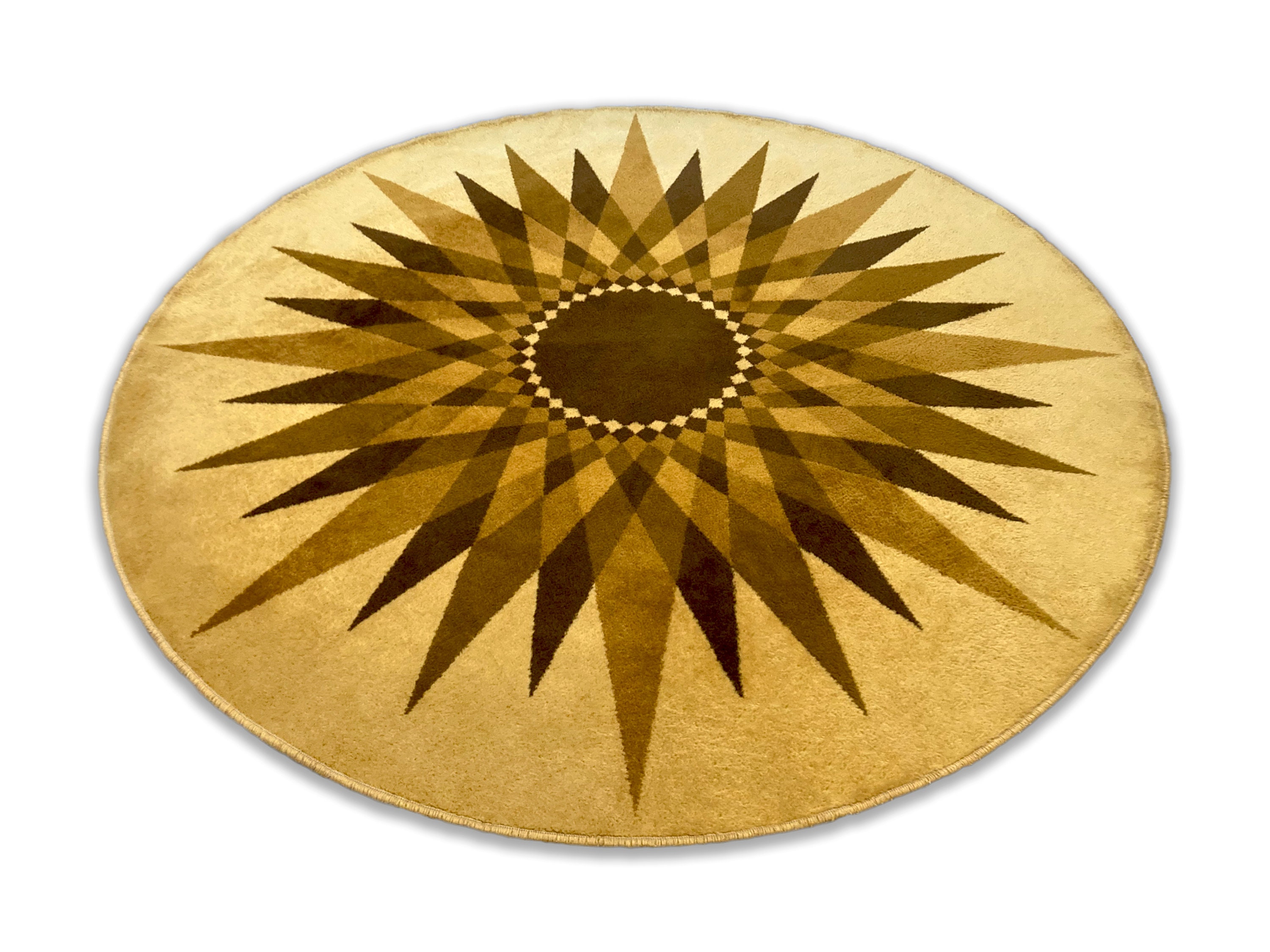 Tapis Xl Hojer Eksport Wilton, Danemark, Laine 70's/Modernist Atomic Space Age Mid-Century Op Art Po