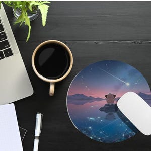 Cleffa #202 Obsidian Flames Extended Art Mouse Pad | Starry Night Gaming Playmat