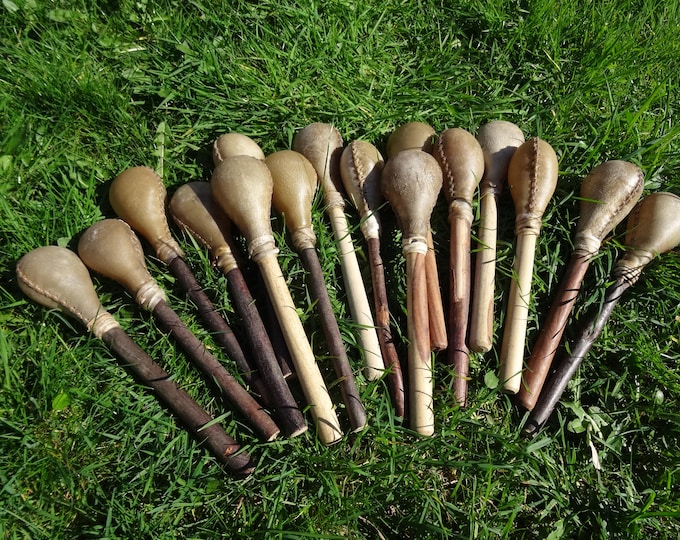 Buffalo Hide Shamanic Shaman Shaker Rattle Ritual Sound Therapy Shamanism