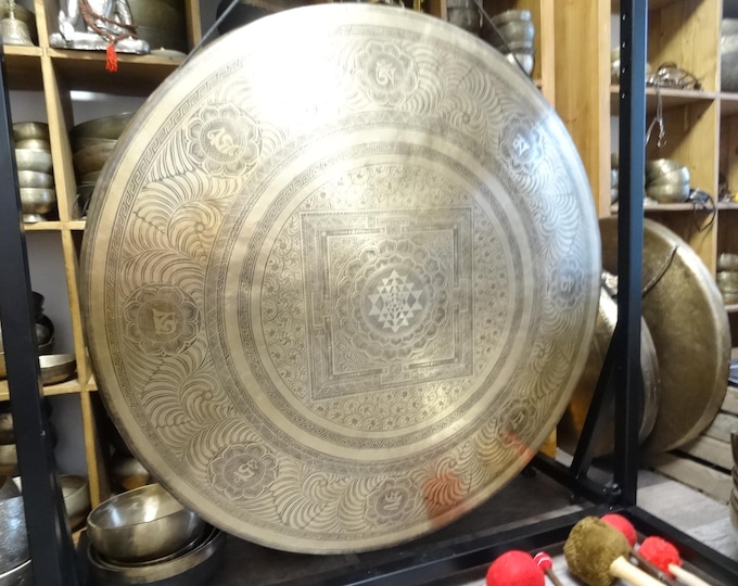 100cm Etched TamTam Gong: Nepalese Meditation Sound Therapy, B0