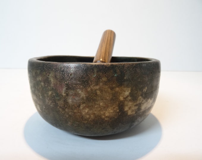 Antique, Ancient, Thadobati Cup, Tibetan Singing Bowl, Hand Hammered Himalayan, Note F#5