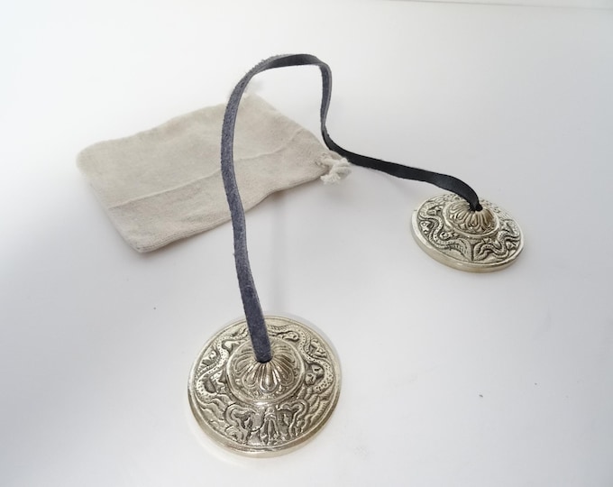 Handmade Tibetan Tingsha Bells: Naga Dragon Sound Therapy Cymbals