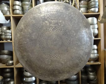 70cm Etched TamTam Gong: Nepalese Meditation Sound Therapy, F2