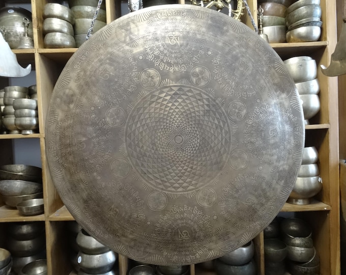 70cm Etched TamTam Gong: Nepalese Meditation Sound Therapy, F2