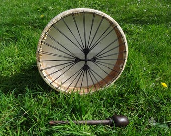 Large 16" Goat Hide Shamanic Shaman Drum Ritual Sound Therapy Shamanism