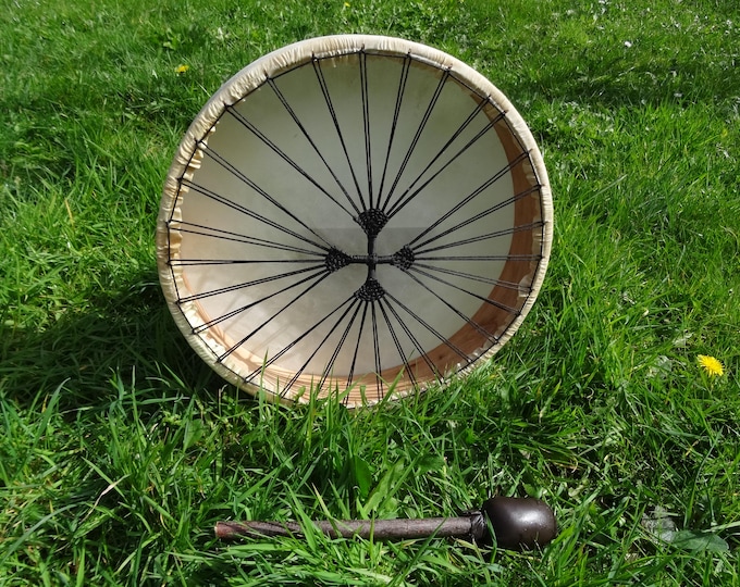 Large 16" Goat Hide Shamanic Shaman Drum Ritual Sound Therapy Shamanism