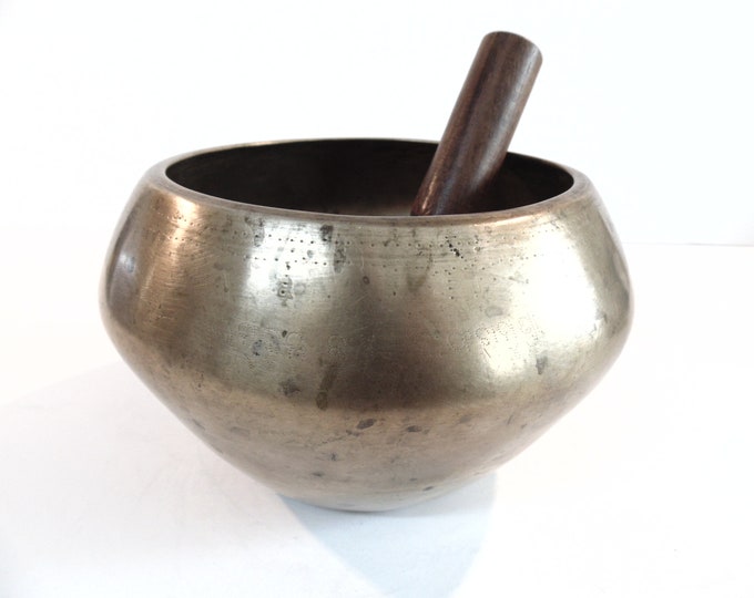 Antique Old Goalbati Buddha Singing Bowl Meditation Sound Therapy Healing G#