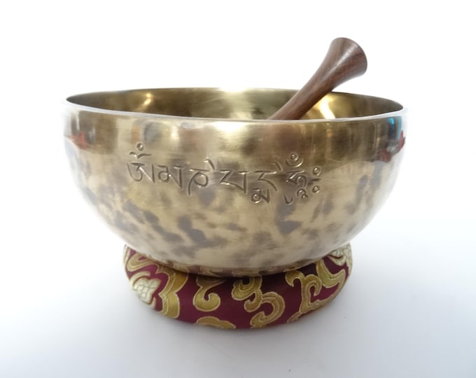 Full Moon Tibetan Singing Bowl: 7.5" A3 Sound Therapy Bowl Third Eye Chakra