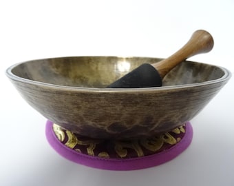 Antique Manipuri Tibetan Singing Bowl Meditation Himalayan Sound Therapy Healing G3 / C#5