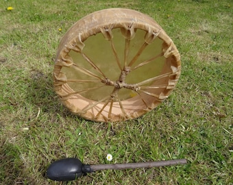 Buffalo Hide Shamanic Shaman Drum Ritual Sound Therapy Shamanism 12"