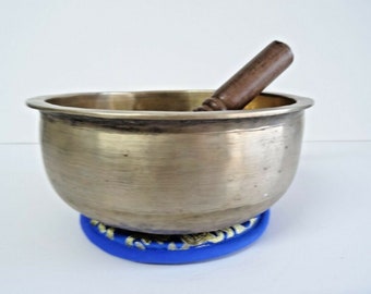 Antique Old Tantrik Buddha Tibetan Singing Bowl Himalayan Meditation Sound Therapy Healing F4