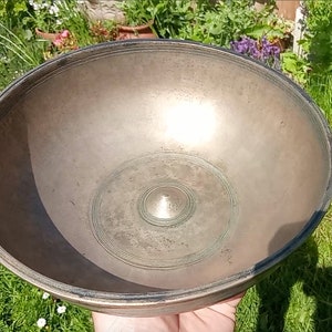 Seltene antike Manipuri Shiva Lingam tibetische Klangschale Himalaya-Klangheilungstherapie Note F # 3