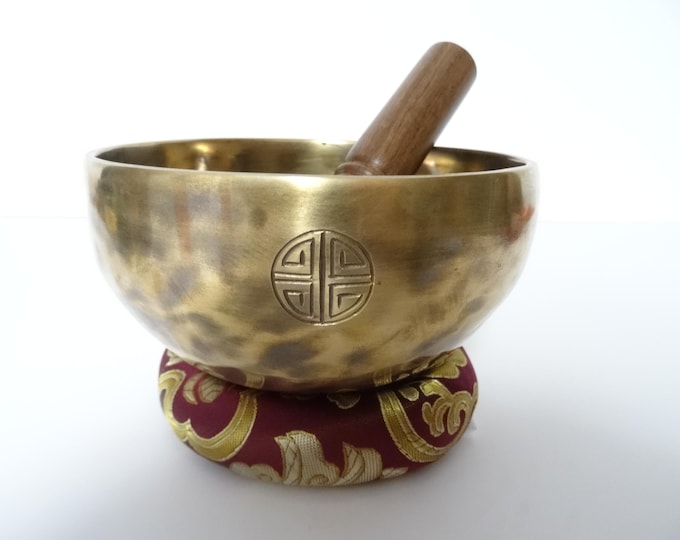 Full Moon Tibetan Singing Bowl: Sound Therapy, Note F4 Heart