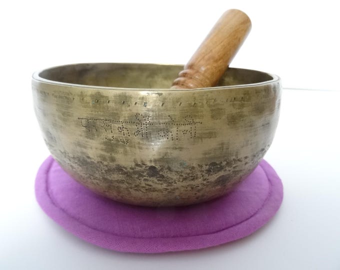 Antique, Ancient, Thadobati Cup, Tibetan Singing Bowl, Hand Hammered Himalayan, Note G4