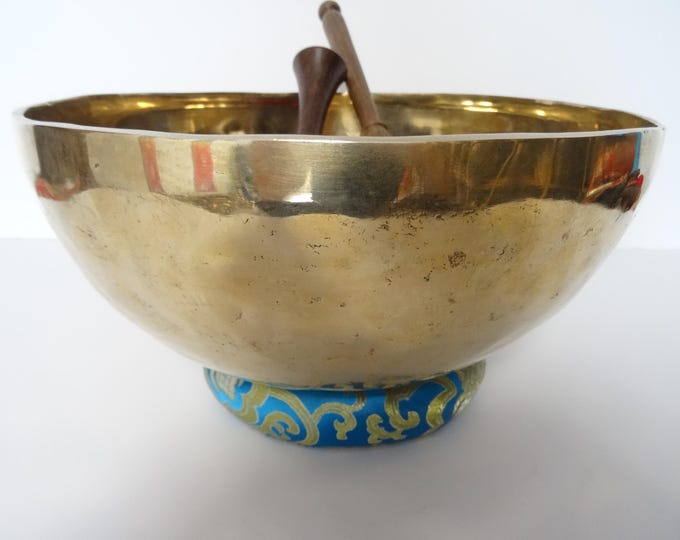 Large 11.25" Tibetan Singing Bowl: Handmade Sound Therapy, Note G2