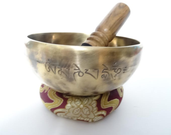 Full Moon Tibetan Singing Bowl: Sound Therapy, Note A#4 Third Eye